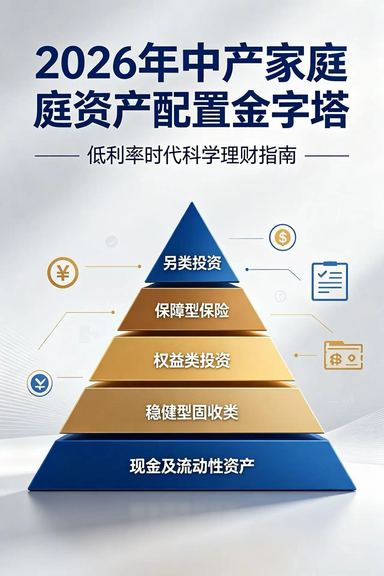 2026年中产家庭资产配置金字塔：低利率时代的科学理财指南