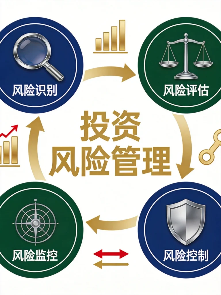 投资风险管理四大步骤闭环流程:风险识别、评估、控制、监控全流程可视化