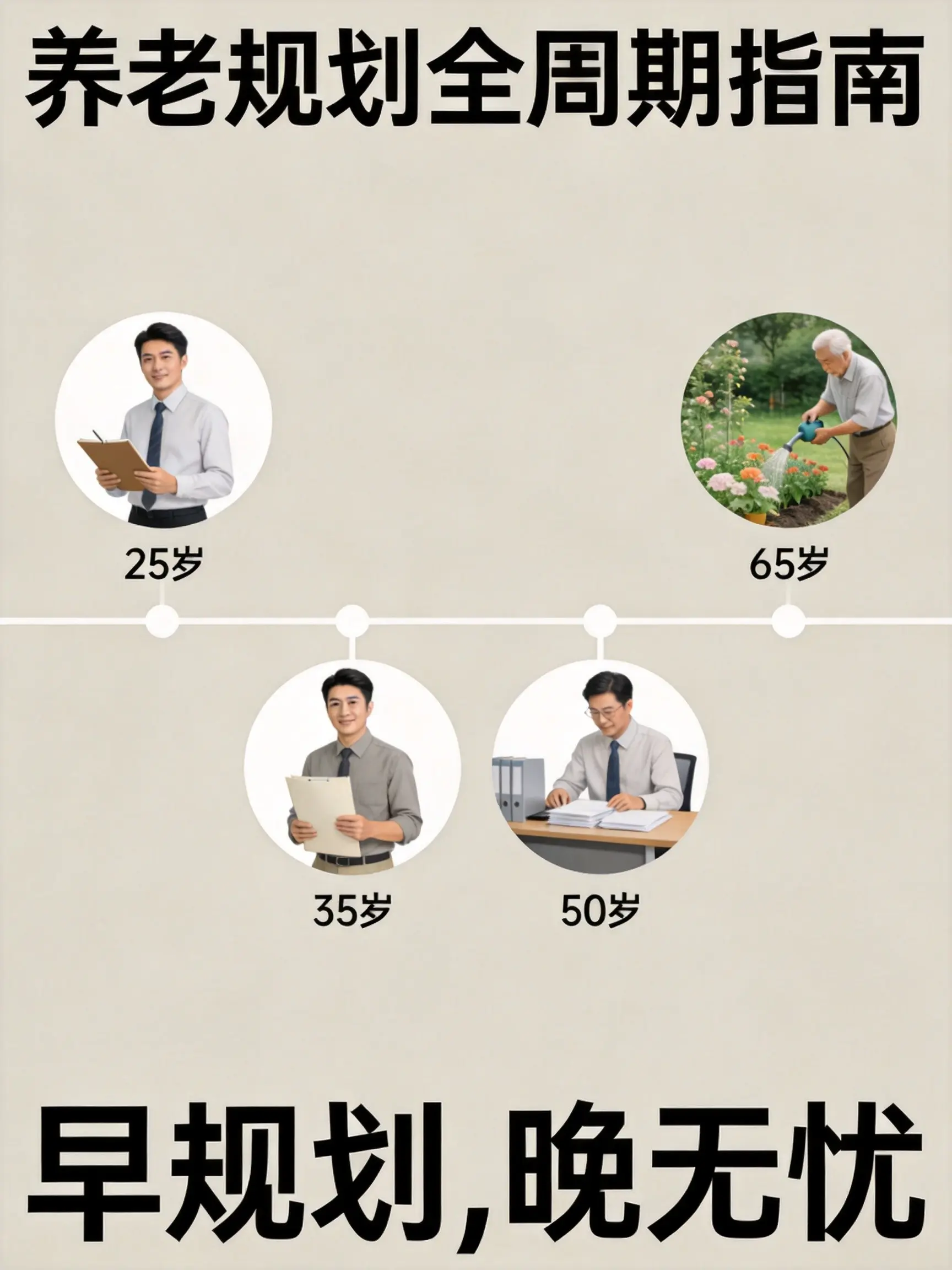 养老规划人生阶段时间轴封面