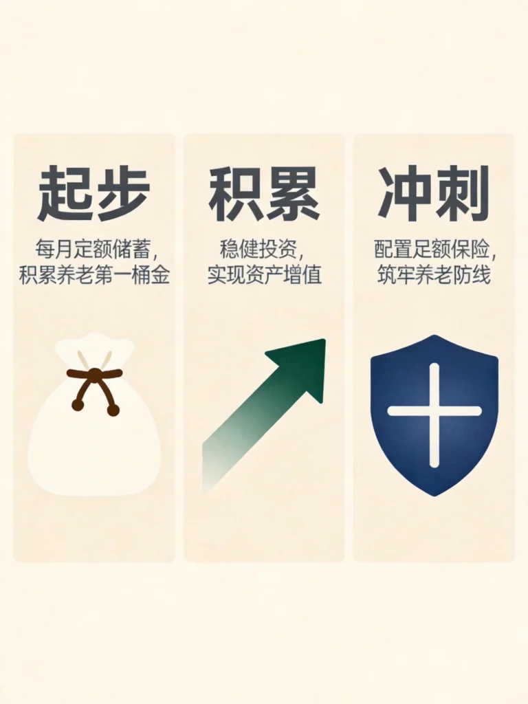 养老三阶段储备策略插图
