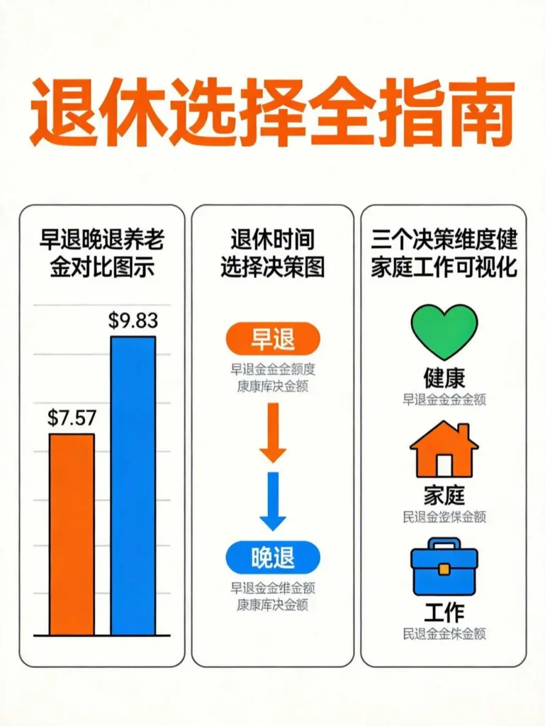 早退晚退养老金对比与决策维度