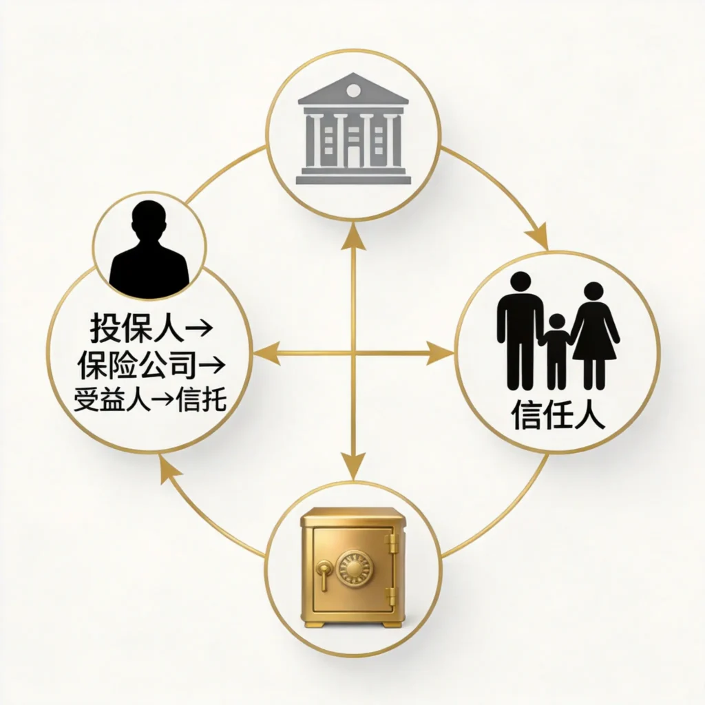 保险传承四方关系架构图