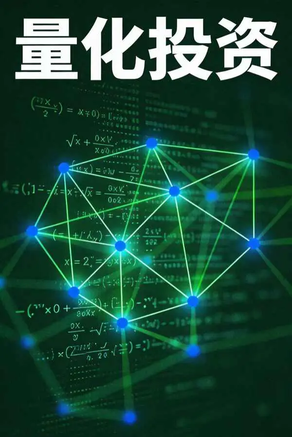 量化投资封面,数学公式因子节点网络