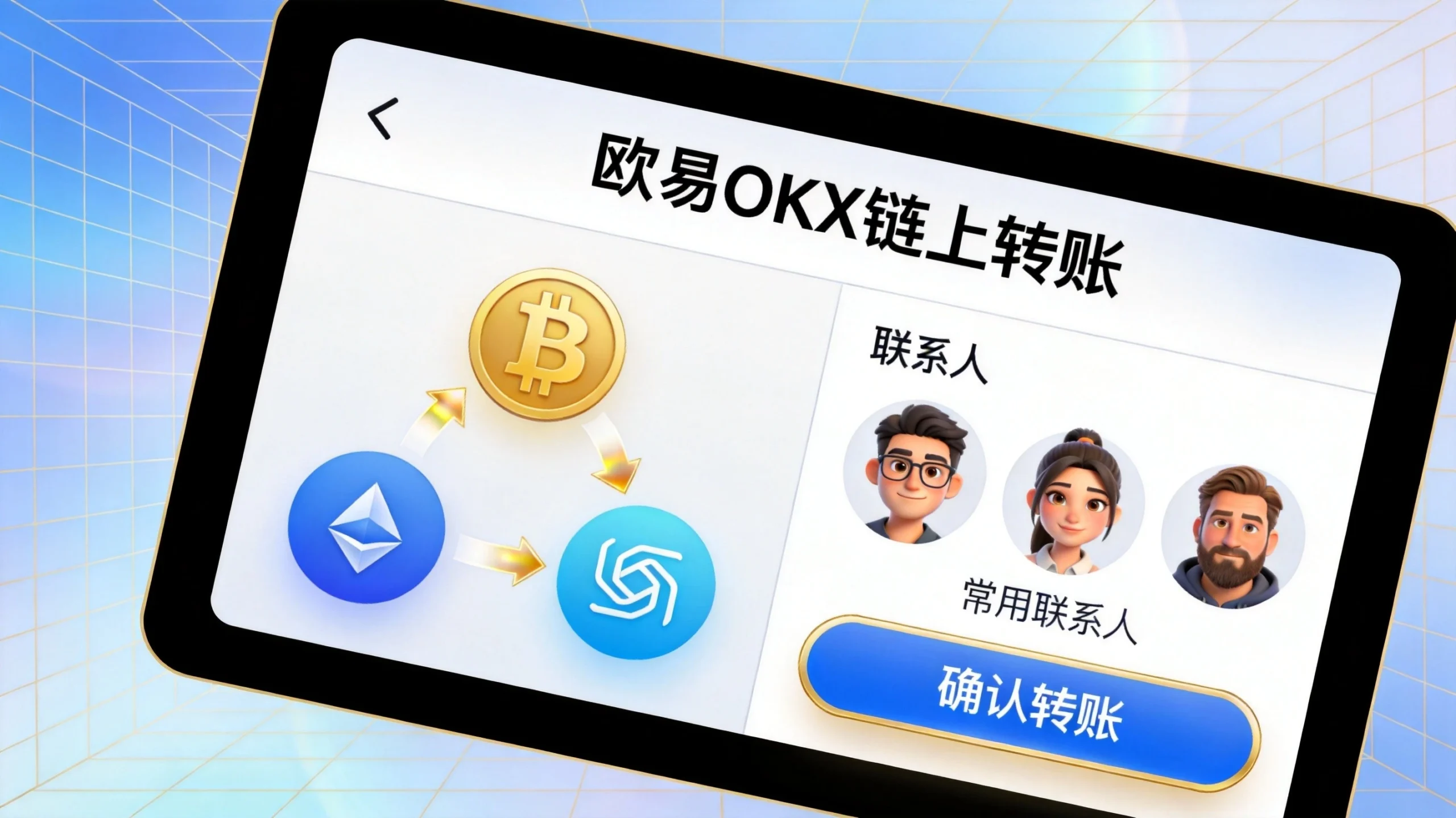 币安交易记录查询封面,蓝绿色科技金融背景,交易账单界面,CSV导出图标,区块链数据可视化元素